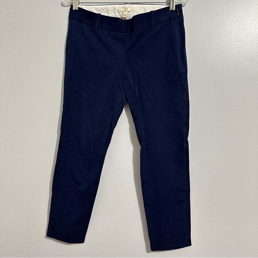 JCrew denim cropped skinny pants zipper on side size 4